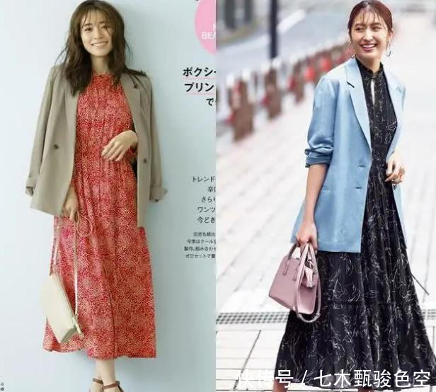 「碎花」碎花裙是春天必备单品,如何叠穿才能上班休闲两不误?技巧在这里