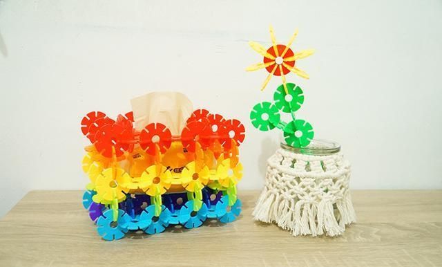 『认知』形状变变变,雪花片立体图形认知