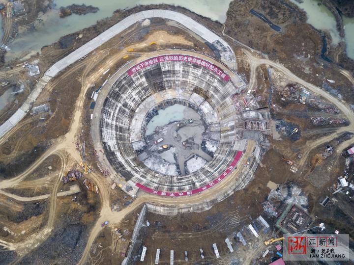 千岛湖配水工程配水井初具雏形！杭州人家里用上千岛湖水的日子越