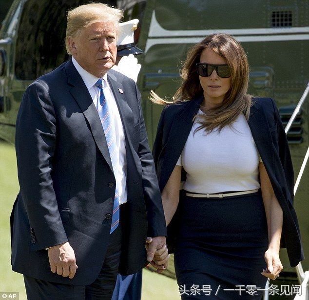 48岁第一夫人身穿黑色西装，秀出美好身材，与72岁特朗普有点搭