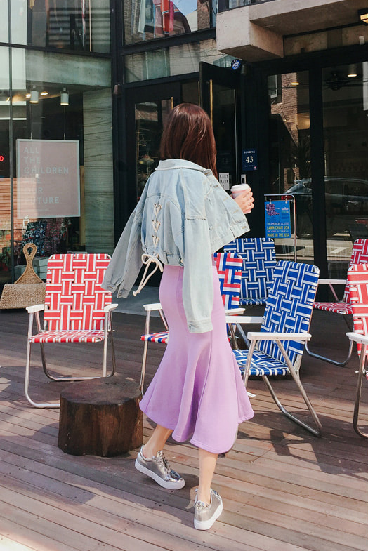 女神孙允珠，香芋蜜柚芭莎丽人娇甜牛仔装