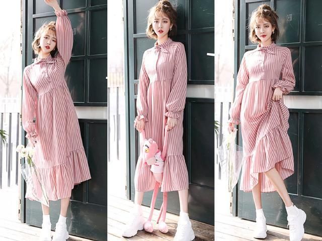 秋天适合穿什么裙子？选这5条衬衫连衣裙穿，最美了！