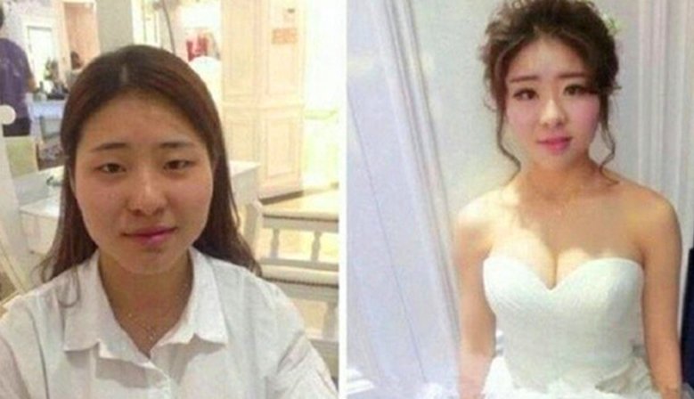 这些女人从不化妆，结婚当天化妆后，丈夫直呼不认识