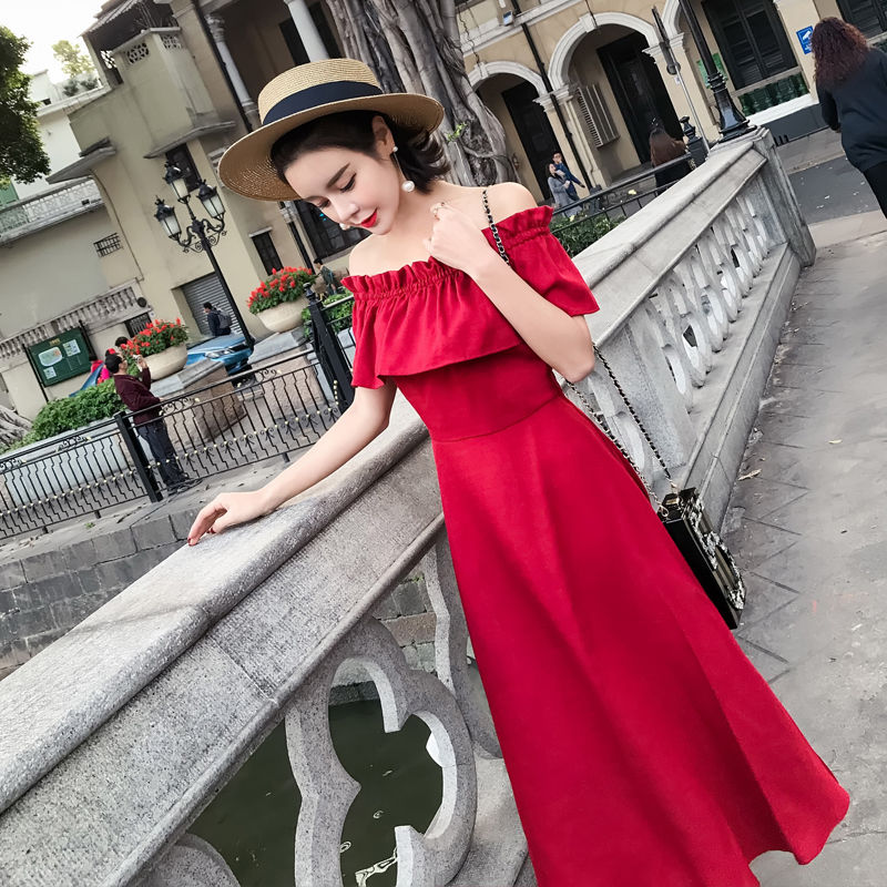 女人再穷也要有一款上档次的连衣裙，时髦长裙，穿上美足一夏季