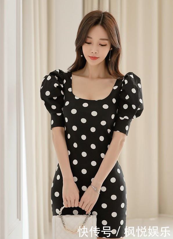 『米奇』孙允珠-可爱米奇梦幻波点连身裙鉴赏