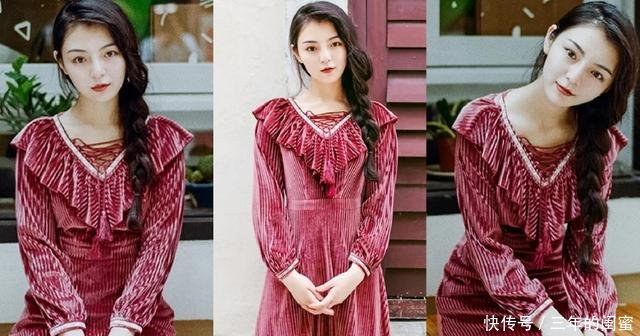 2018年必须入手“丝绒”连衣裙，穿上身实在太高级，太美了！