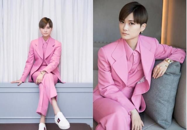 这是李宇春吗？穿上紫色蛋糕裙后，网友：美到认不出来