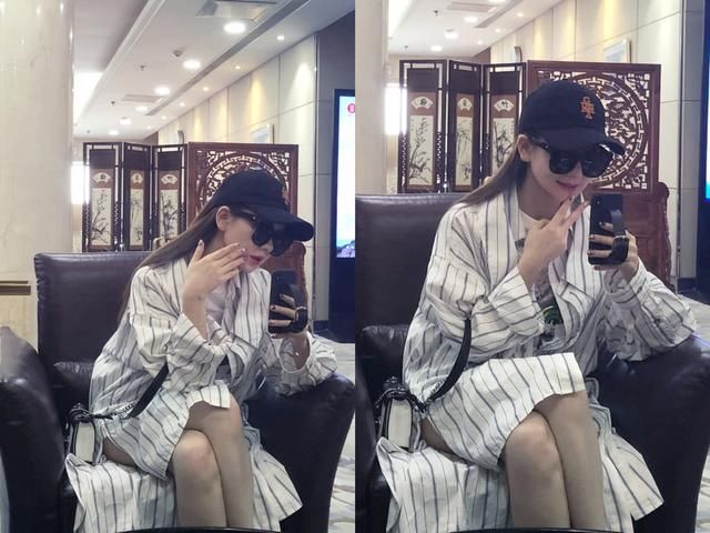 戚薇为显腿长真拼！短裤穿成“三角区”坐下来的瞬间好尴尬！