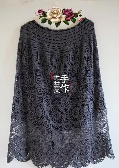  蕾丝@绘锦半身裙：好看又实穿的亚麻蕾丝钩针拼花裙，附钩编教程
