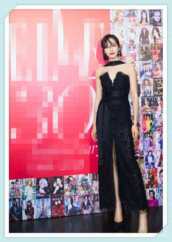 宋茜厉害！穿抹胸裙还敢在中间开个叉，网友：身材没点料真挂不住