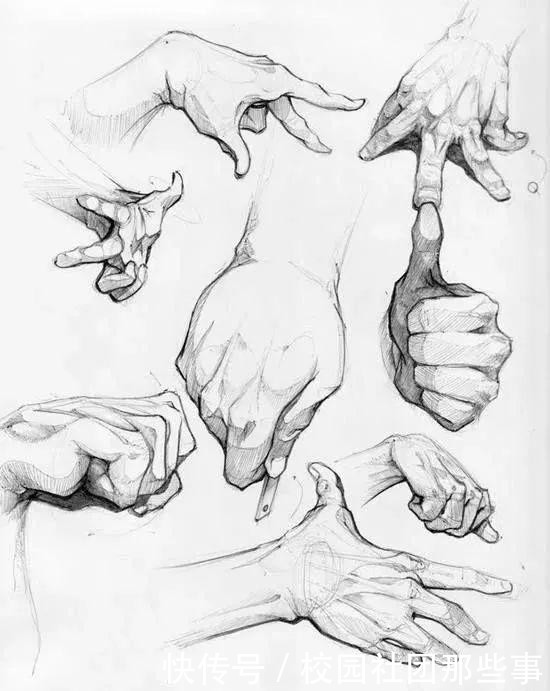  [素描]素描｜360度手部素描干货，值得你收藏！