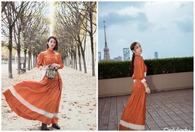 杨颖撞上赵丽颖，一个似超模一个像村花，没有对比就没有伤害