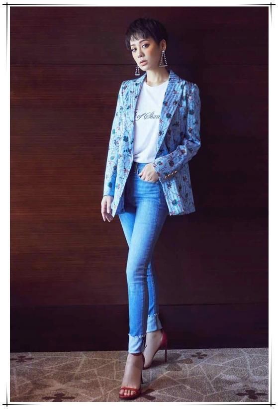 40多岁女人就别乱穿了，学宁静这样，短发也能穿出满满女人味!