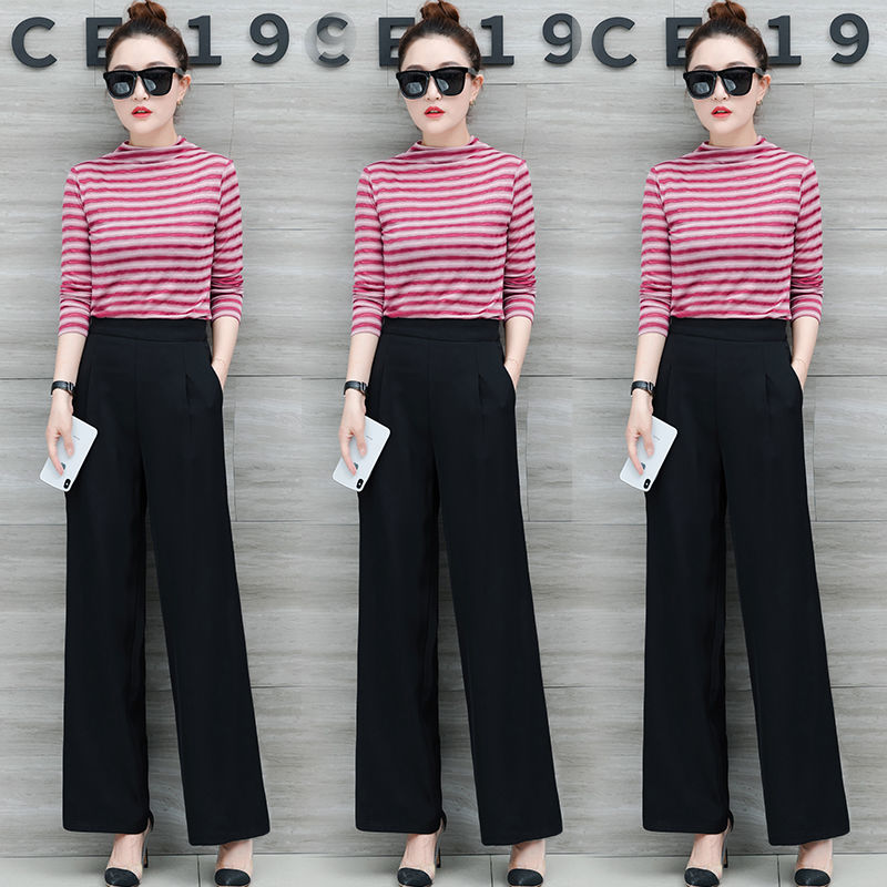 今年秋天裤裙不时兴了，时髦7080后都穿这阔腿裤套装，真洋气