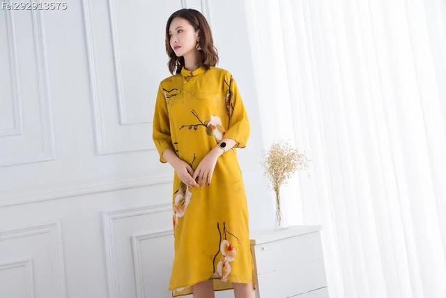 改良旗袍连衣裙，复古民族风展示你的美