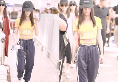 鞠婧祎奚梦瑶同穿露腰装配长裤，终于知道腿长和腿细哪个更重要！