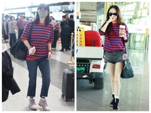 蒋欣比霍思燕大两岁,穿衣也是大两个码吧?网友:胖人撞衫总是输