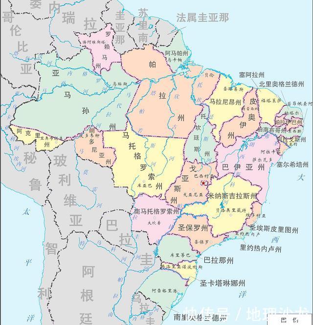南美洲国土面积最大和最小的国家:巴西和苏里
