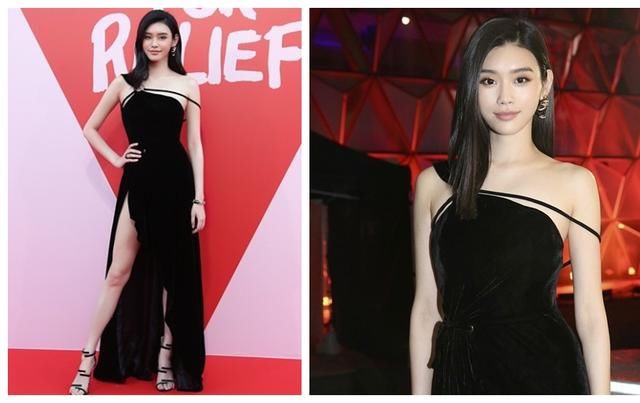 何穗穿丝绒连体裤变身行走的红玫瑰，韩雪贾静雯的丝绒旗袍才迷人