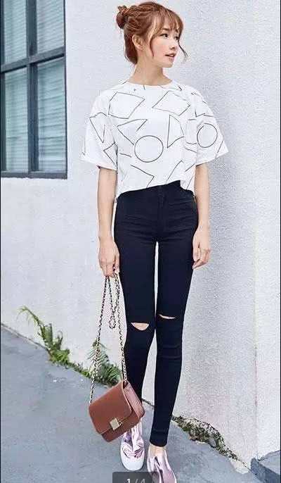 女人腿粗屁股大不可怕，穿上紧身裤显瘦又有女人味