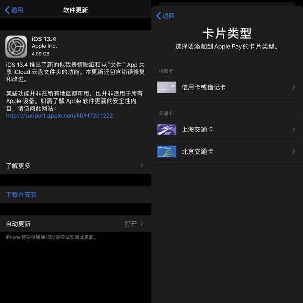  #GM版本#iOS/iPadOS 13.4 GM版更新 别想了没有接入支付宝
