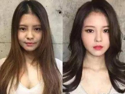 女大学生化妆前后对比, 图一已经跪了, 图五堪比换头