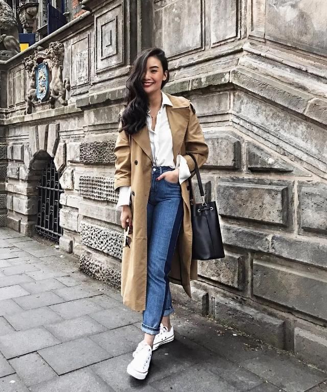 运动鞋■腿粗身高158cm，却靠穿搭增高10cm+！轻熟风的样板教材来了！，史上最省钱亚裔博主