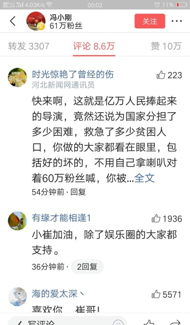 冯小刚在头条发布的关于辟谣和大家的看法