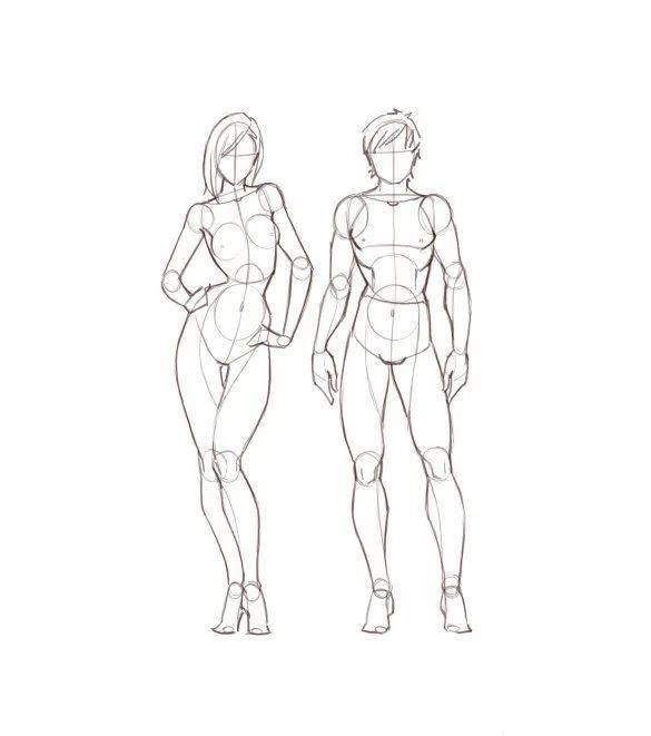  [模特的身]全新-160个服装人体动态【线稿】素材分享！（独家珍藏版）