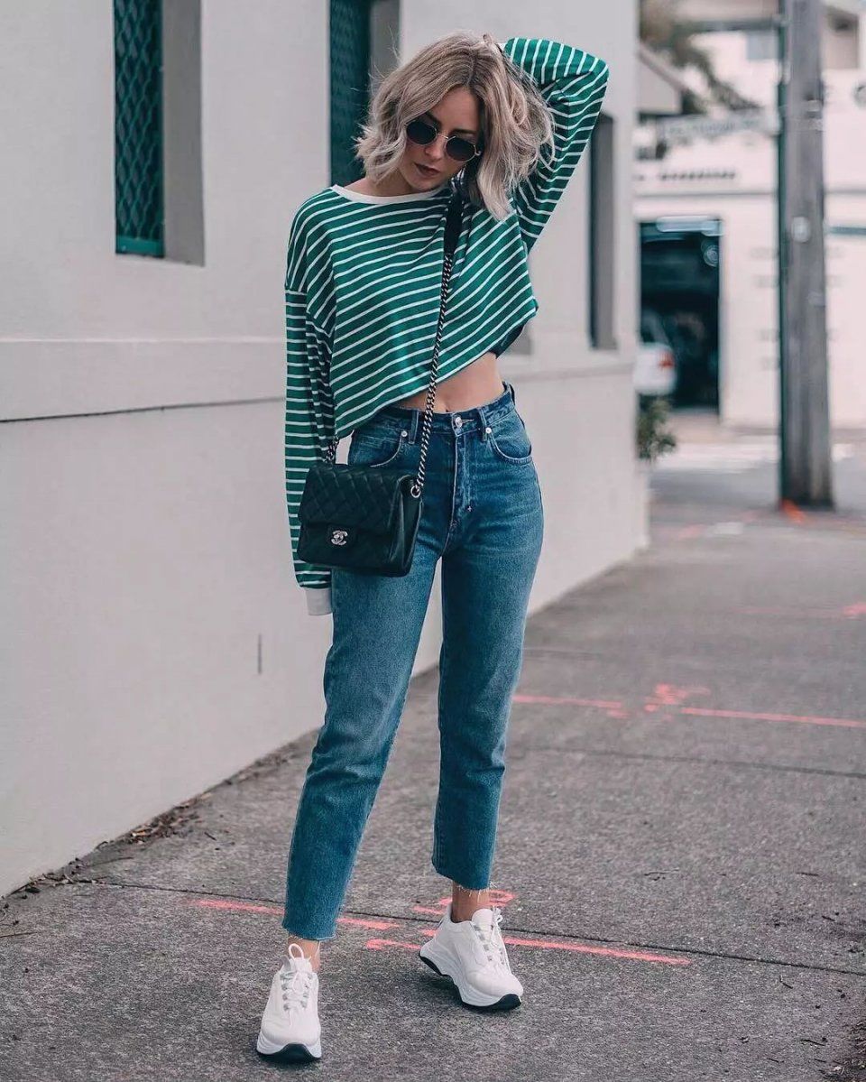 九分裤+运动鞋，才是入秋最潮搭配!!!