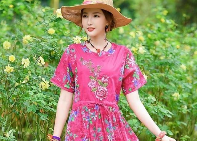  [摄影]就是为了去公园拍照穿，绵绸连衣裙温柔到骨子里