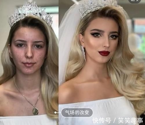  『气质』欧美新娘化妆前VS化妆后，简直是网红和明星的区别，太可怕了！