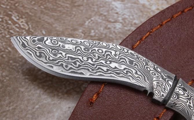 大马士革钢■「鉴赏」大马士革一体钢小武士刀