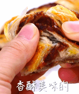 『好吃』不用揉面!手抓饼+豆沙=超好吃的辫子酥
