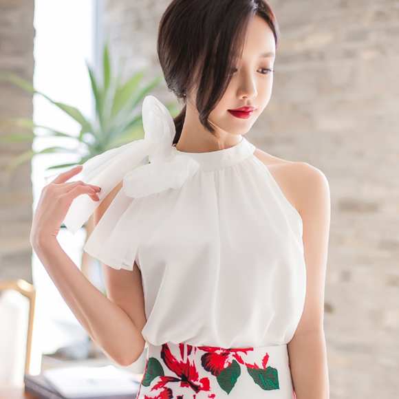 女神孙允珠,皇朝水墨杜鹃古蕴迷梦包臀裙