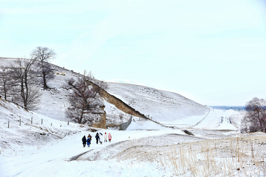 冬季新疆那拉提玩雪全攻略,水墨雪域画中游