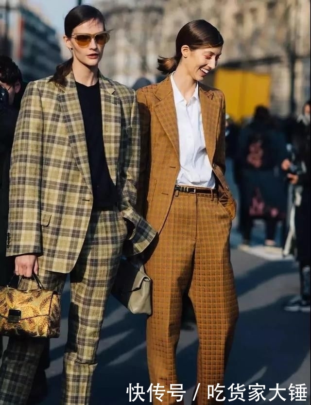  #格纹西装#秋冬必穿的格纹，时髦炸了