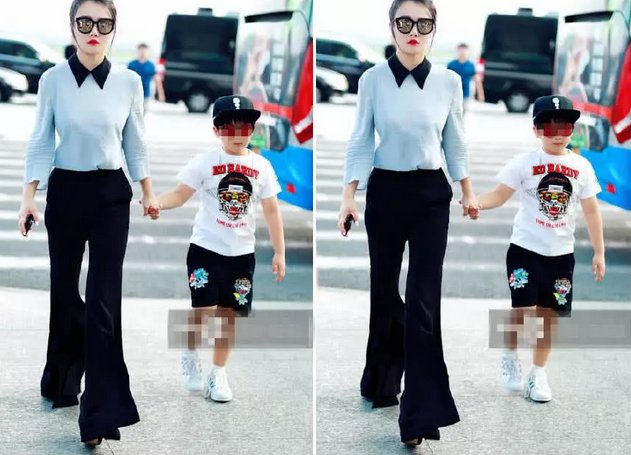 34岁冉莹颖用力过猛!衬衣喇叭裤凹造型真时髦，网友:裤脚怎么了