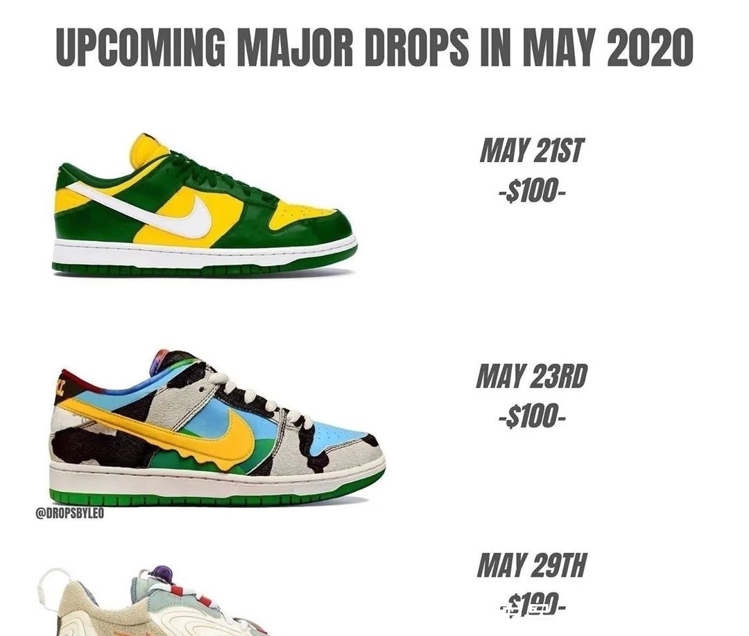 发力:资讯丨5月Nike发力,TS x 270和4双重磅DUNK鞋款齐来袭!