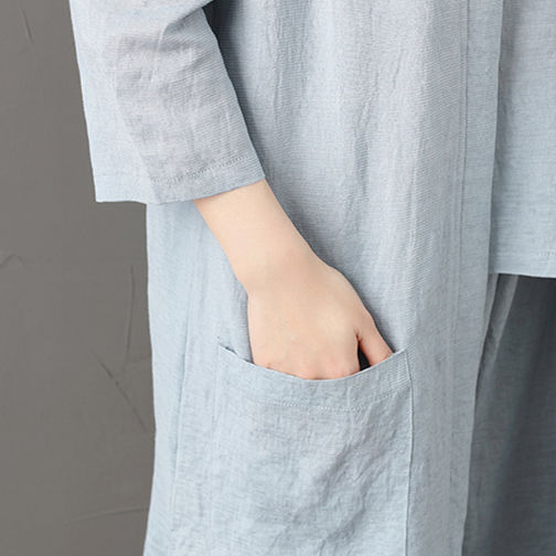 被表嫂身上的“棉麻装”，一眼给吸引住了，原来今年流行这么穿