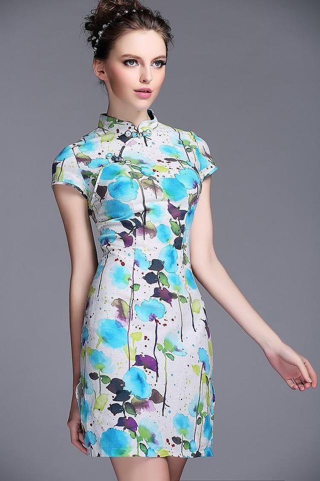 不同面料风格在旗袍上的呈现