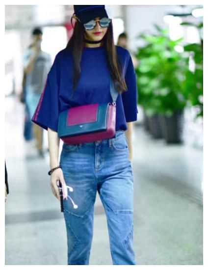 唐嫣豁出去了，牛仔裤“三角区”都被勒出来了，网友：罗晋有福了