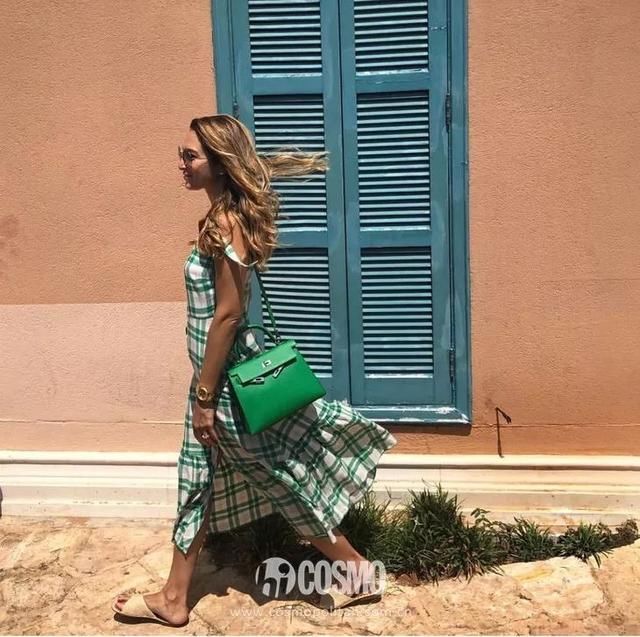 郑素敏这条小绿裙是下一个爆款没错了