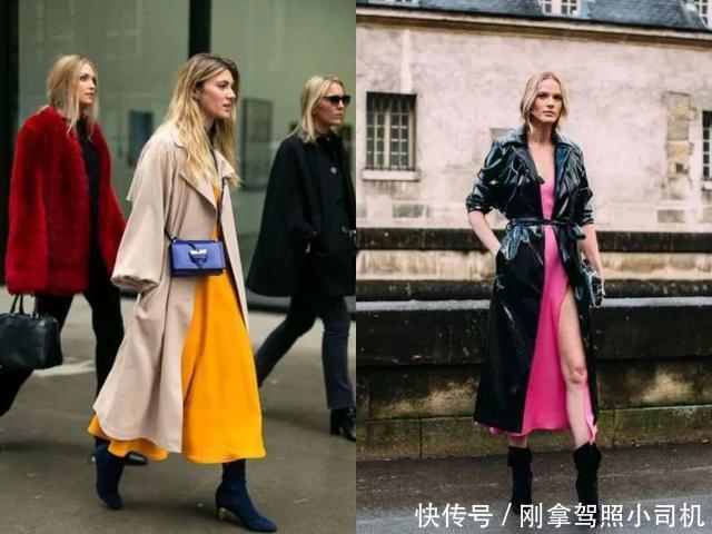  『没想到』风衣里面加裙的5种开春穿搭，没想到这么好看
