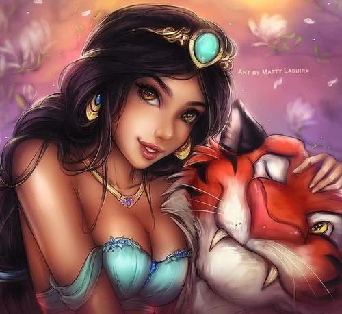 当迪士尼公主变为艳丽的画风时,这样的贝儿公主才是我们想要的!