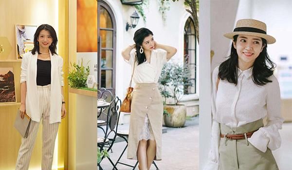  『身穿』三木的基础款穿搭很高级!身穿白色T恤配蓝色牛仔热裤,休闲又优雅