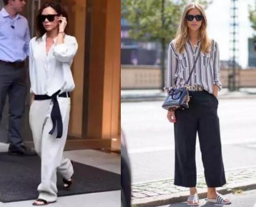 秋天来了，腿粗胯宽的女人，3种阔腿裤别穿了，邋遢显矮还俗气！