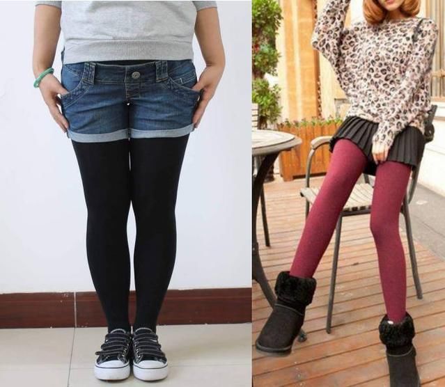 女生穿“打底裤”，尽量别配这3种“东西”!上身后，容易显俗气