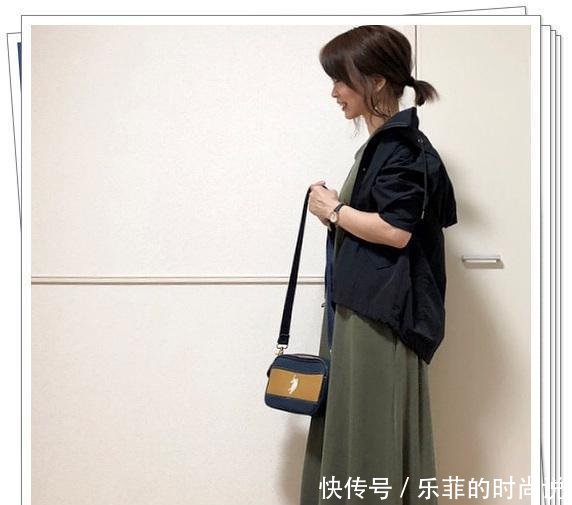  针织连衣@军绿色连衣裙完全不挑人！24种日系穿搭示范，放心享受春季时尚感
