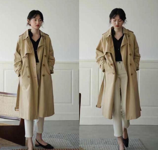  #学好#經典的卡其色风衣如何穿？学好这种叠穿方法，雅致大气时尚潮流出色！